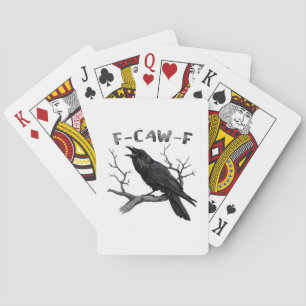 Baralho F-Caw-F Gótico Engraçado Humor Corvo Essencial