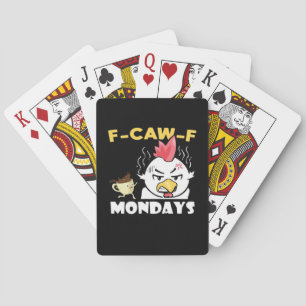 Baralho F-Caw-F Segundas Clássico Minimalista Limpo