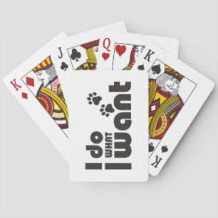 Baralho Faço o que quero, xixi de cão de gato engraçado