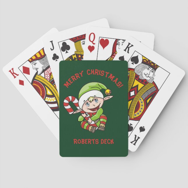 Baralho Fada Natal com Cana de Açúcar de Natal  (Verso)
