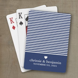 Baralho Faixa de Data de Noiva Personalizada de Favorito d