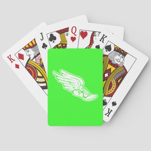 Baralho Faixa Logotipo de Placas de Reprodução Verde (Verso)