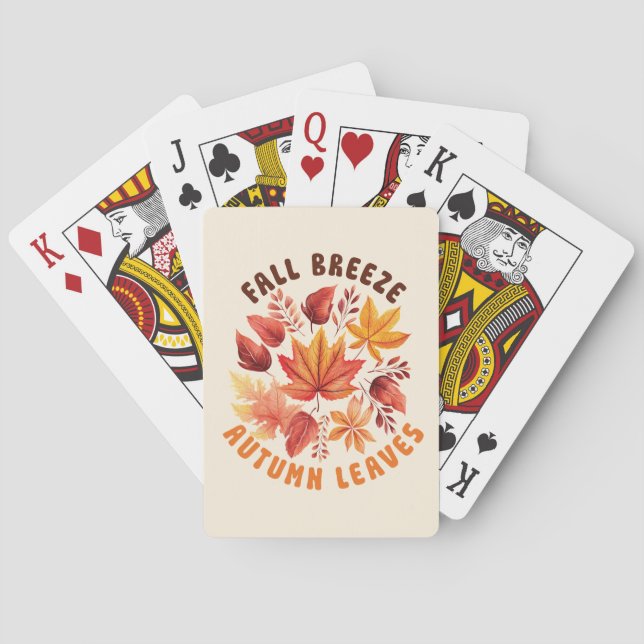 Baralho Fall Breeze, Autumn Leaves - Folhagem Whimsical Fa (Verso)