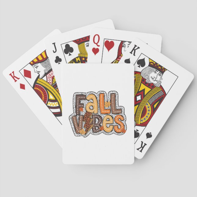 Baralho Fall Vibes Cai Deixa Pumpkin Spice Ação de Graças (Verso)