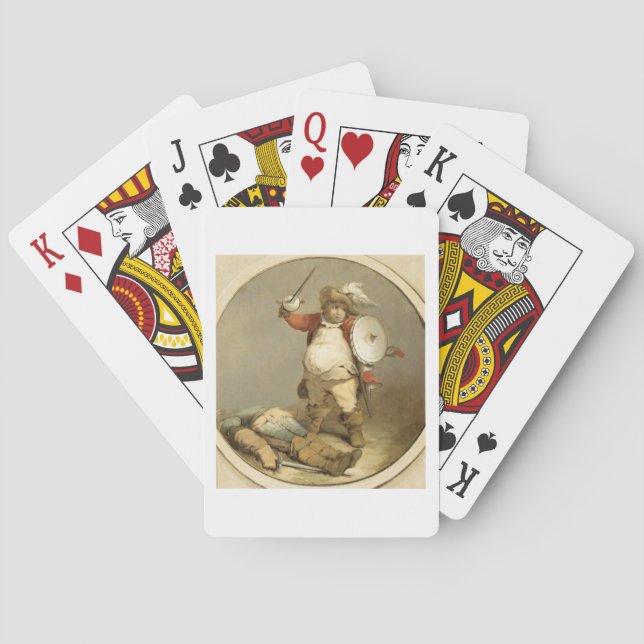 Baralho Falstaff com o corpo de Hotspur, c.1786 (óleo (Verso)