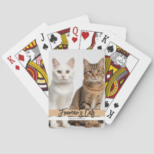 Baralho Família de Fotos de Cat Personalizada e Bonita