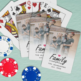 Baralho Família É Tudo Foto Personalizada Moderna Custom