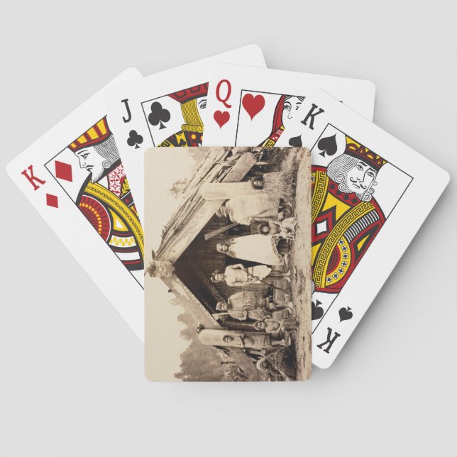 Baralho Família maori, Nova Zelândia, c.1880s (impressão (Verso)