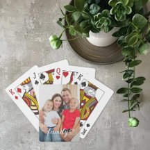 Família White Script Foto Personalizada