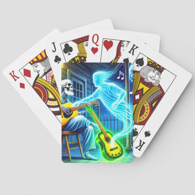 Baralho Fantasma tocando violão (Verso)