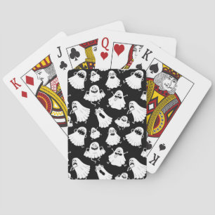 Baralho Fantasmas tolos jogando cartas
