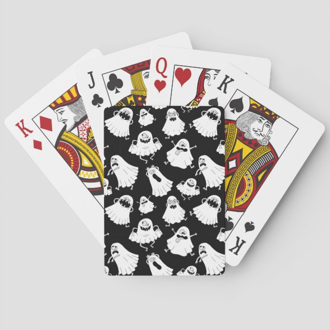 Baralho Fantasmas tolos jogando cartas (Verso)
