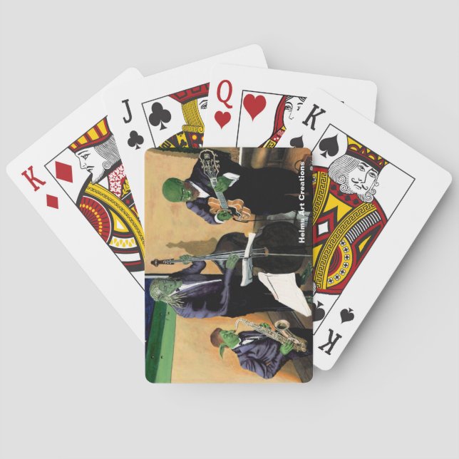 Baralho Fantasy Blues Músicos Músicos Tocando Cartões (Verso)