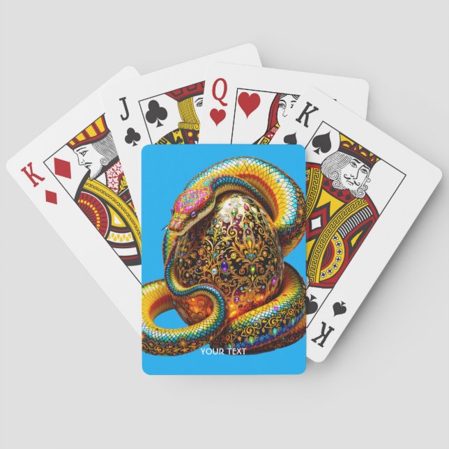 Baralho Fantasy Cobra de Ovo Bonito Vibrante (Verso)