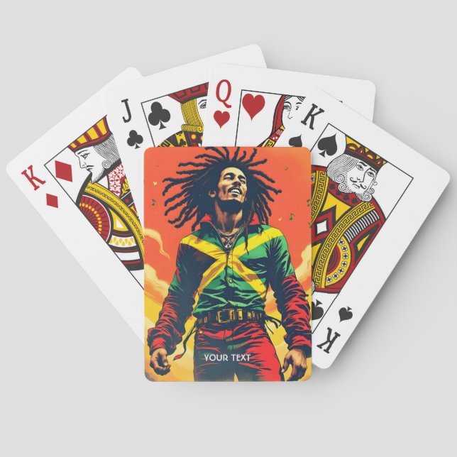 Baralho Fantasy Cute Jamaica Flag Sun (Verso)