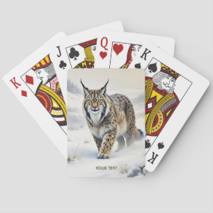 Baralho Fantasy Cute Lynx Winter Snow