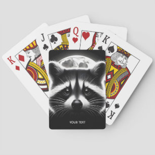 Baralho Fantasy Cute Racoon Face Moon