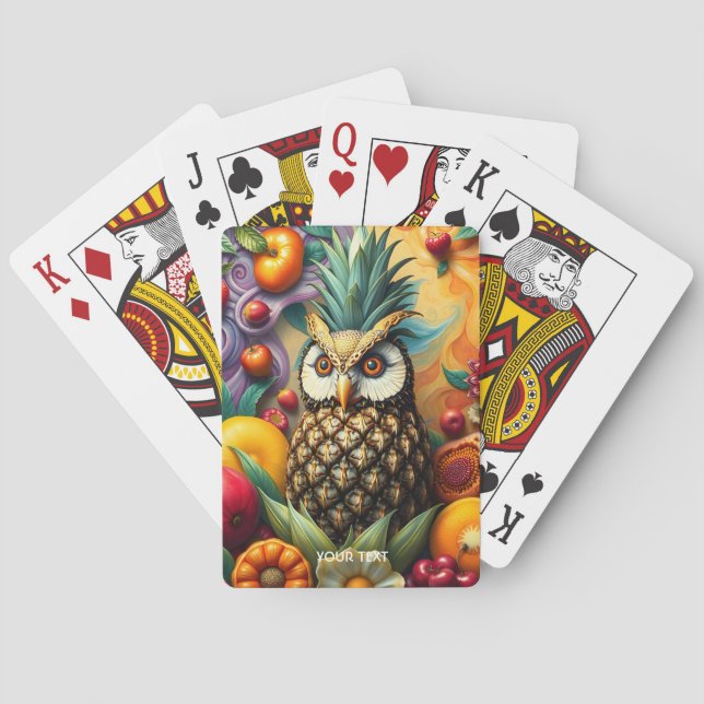 Baralho Fantasy Cute Serene Pineapple Owl (Verso)