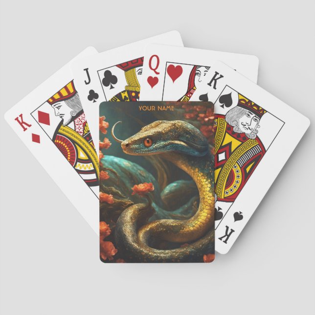 Baralho Fantasy - Flores Vivas Bonitas - Serpente de Mamba (Verso)