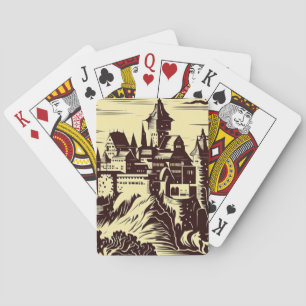 Baralho Fantasy Medieval Castle - Estilo de Corte de Madei