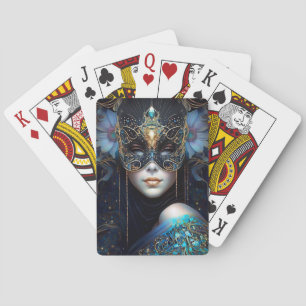 Baralho Fantasy Mulher Vestindo Máscara