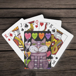 Baralho Fantasy Purple Cat Colorful Candy Hearts