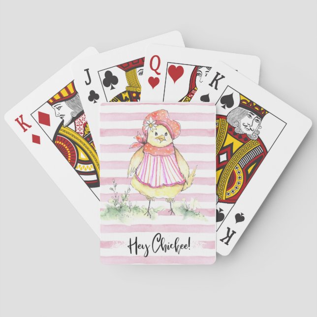 Baralho Farm Girl Artistry Hey Chickie Playing Cards (Verso)