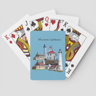 Baralho Faróis de Wisconsin jogando cartas