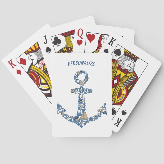 Baralho Farol Ancorador de Embarcação de Navegação Náutica (Verso)