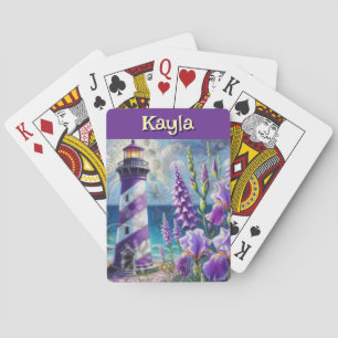Baralho Farol Roxo com Foxglove & Iris Personalizado