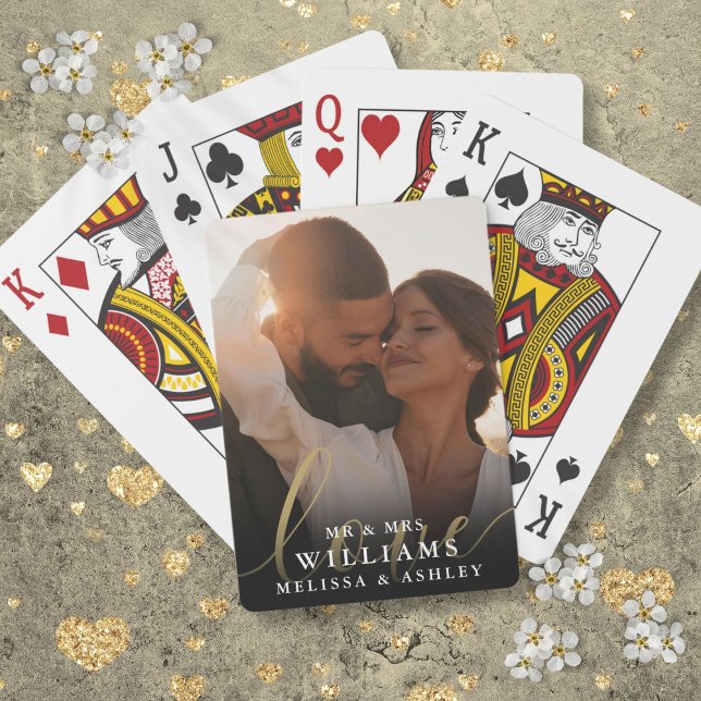 Baralho Favor de casamento com roteiro de amor de foto per (Custom Photo Love Script Wedding Favor Poker Cards)