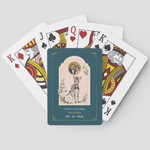 Baralho Favor de casamento personalizado com foto de zebra