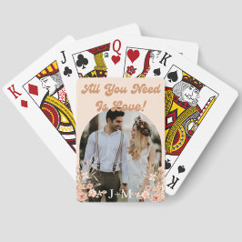 Baralho favores de casamento de fotos de boho botânico ret