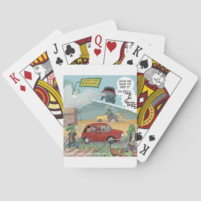 Baralho Fazenda Crocodilo Engraçado (Verso)