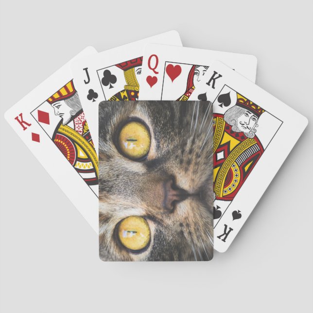 Baralho Fechamento de Gato com Olhos Amarelos (Verso)