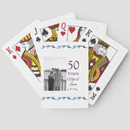 Baralho Feliz 50º aniversário adicionar nome do casal data