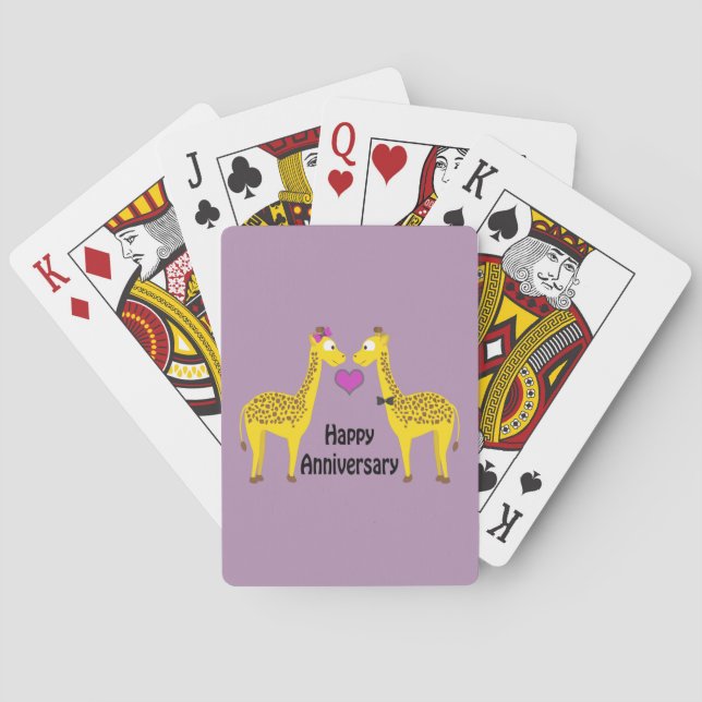Baralho Feliz aniversário Girafas (Verso)