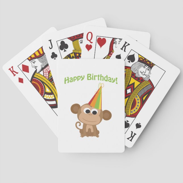 Baralho Feliz Aniversário Macaco (Verso)