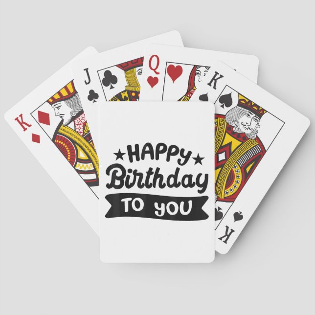 Baralho Feliz aniversário para você (Verso)