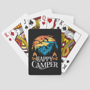 Baralho Feliz Camper Retro Vintage Equipe de Acampamento C
