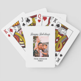 Baralho Feliz feriado foto do amor moderno, família simple