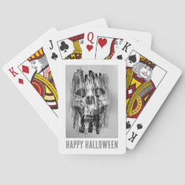 Baralho Feliz Halloween. Caveira aflita