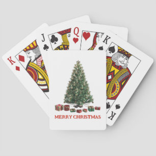 Baralho Feliz Natal. Árvore (design 1) com presentes