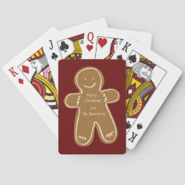 Baralho Feliz Natal Homem de Biscoito Personalizado