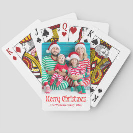 Baralho feliz natal vermelho retro script foto feriado