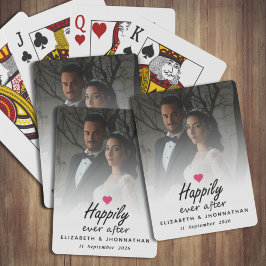 Baralho Feliz Nunca Após Foto De Casal De Coração Rosa Que