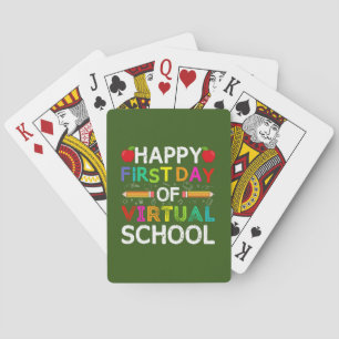 Baralho Feliz Primeiro Dia Virtual Da Escola