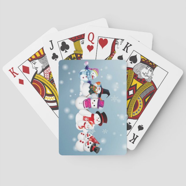 Baralho Felizes Feriados Snowmen (Verso)