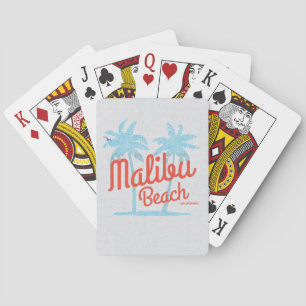 Baralho Férias na Califórnia em praia de Malibu EUA Vintag