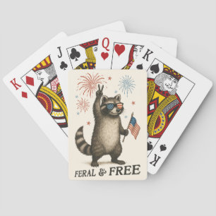Baralho Férrimo Mas Livre Fogos De Artifício Feral Raccoon